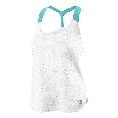 REGATA FEMININA WILSON TOUR VI PRINT BRANCO/ARUBA BLUE