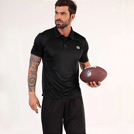 CAMISA POLO MASCULINA WILSON CORE PRETO