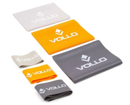 KIT 6 FAIXAS ELASTICAS ( 3 BANDS E 3 MINI BANDS ) VOLLO