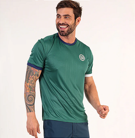 CAMISETA MASCULINA WILSON TOUR LINE VERDE
