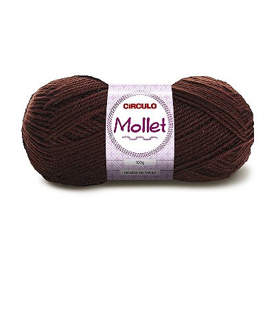 Lã Mollet 100Gr Da Circulo - Trico E Crochê 1 Unidade Cor Chocolate 608