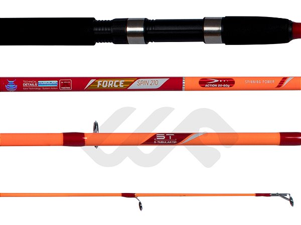 Vara de Pesca Force 2,13m Tubular 154grm (20-60grm)