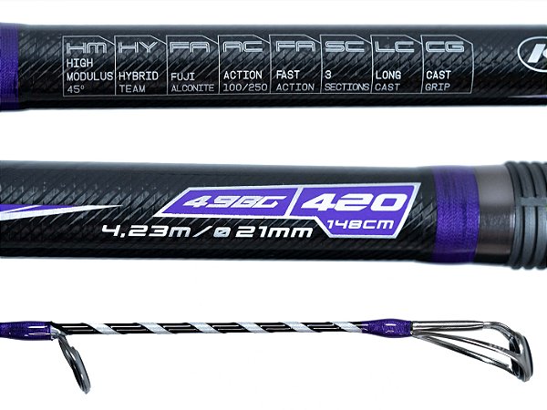 Vara de Pesca Fuji Kingdom 45 4,23m Híbrida 498grm (100-250g)