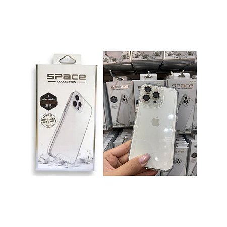 Capinha Space Clear P/ iPhone 12 Normal / 12 Pro / 12 Pro Max