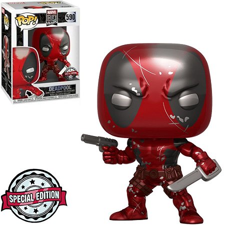 FUNKO POP DEADPOOL 590 - MARVEL 80 YEARS EXCLUSIVE -  METÁLICO