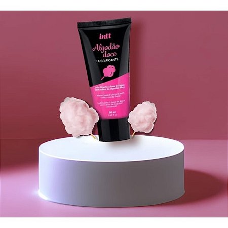 LUBRIFICANTE A BASE DE ÁGUA SABOR ALGODÃO DOCE 50ML INTT