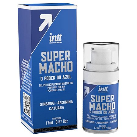 POTENCIALIZADOR MASCULINO SUPER MACHO O PODER DO AZUL GEL 17 ML INTT