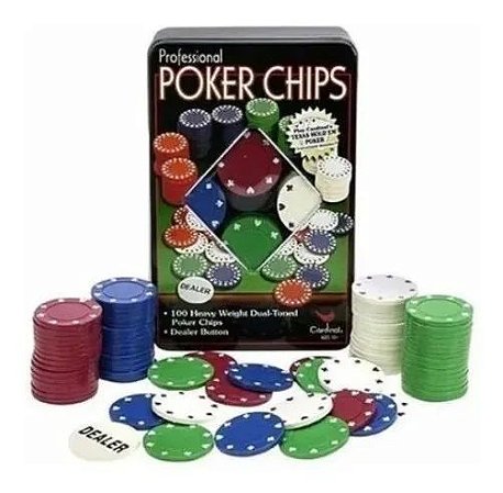Jogo de Poker Profissional 100 fichas - Avelino Shop