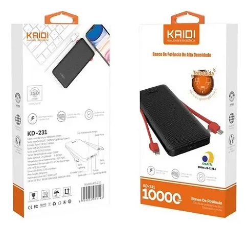 POWER BANK KAIDI 10000mAH KD-951