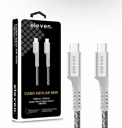 CABO ELEVEN KEVLAR 60W TIPO C - TIPO C  EL-11397