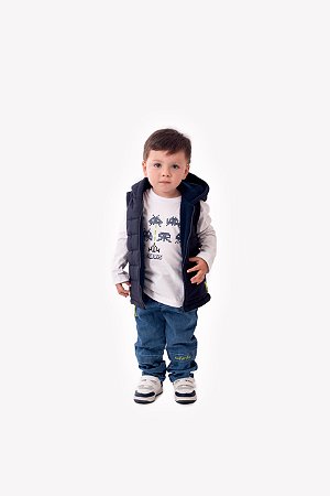 CONJ CALCA JEANS COM CAMISETA E