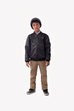 JAQUETA DE COURO BOMBE