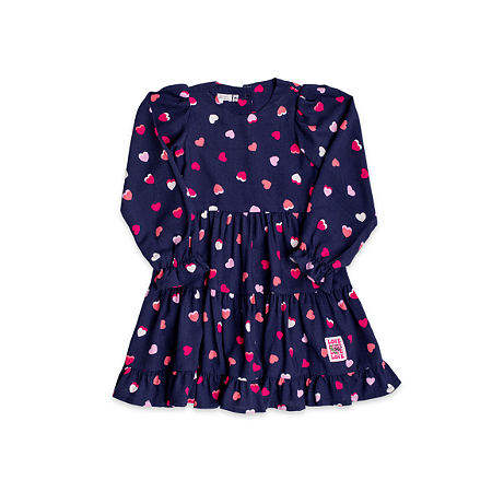 VESTIDO DE VISCOSE CORACOES