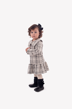 VESTIDO XADREZ GOLA LACO