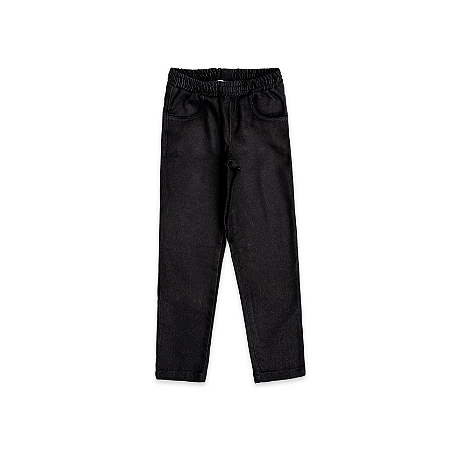 CALCA JEANS COM ELASTICO NO COS