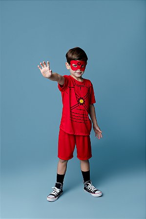 CONJUNTO BERMUDA E CAMISETA MENINO AÇO