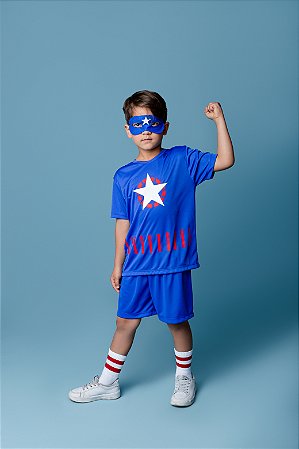 CONJUNTO BERMUDA E CAMISETA CAPITÃO ESTRELA