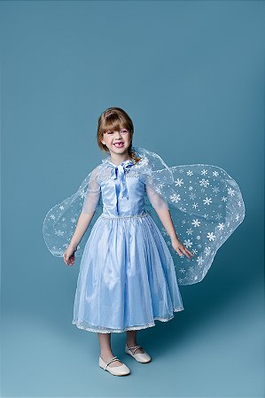 VESTIDO PRINCESA FLOCOS DE GELO