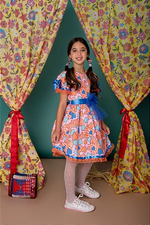 VESTIDO JUNINO CORAÇÕES