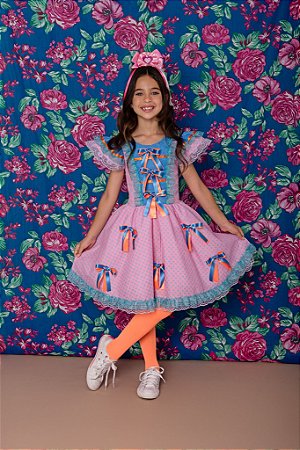 VESTIDO JUNINO DE LACINHOS