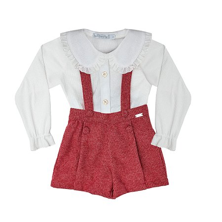 CONJ SHORTS PIED POULE E CAMISA DE MALHA