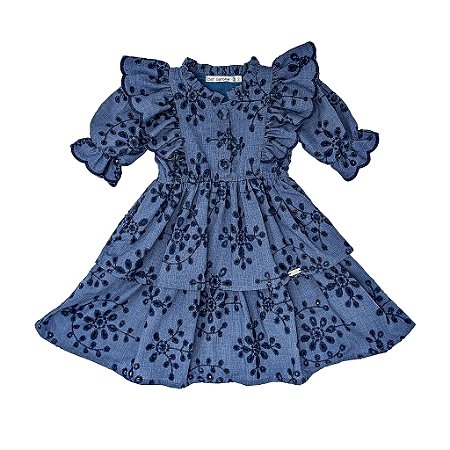 VESTIDO DE  LAISE BORDADO