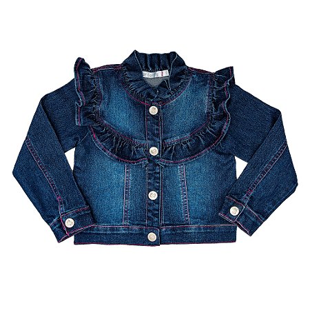 JAQUETA JEANS LUDY FEMININA