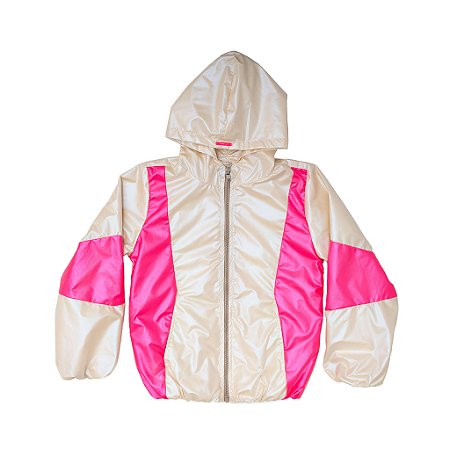 JAQUETA CORTA VENTO RECORTES  PINK