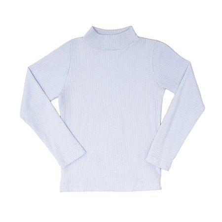 BLUSINHA CANELADA DE GOLA ALTA