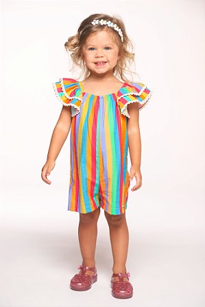 Macaquinho colorido listrado