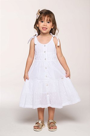 Vestido de laise com pregas