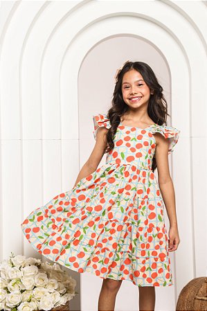 Vestido de viscose cereja