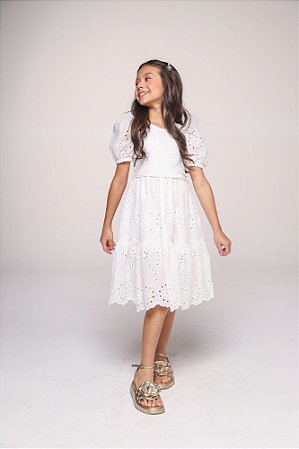 Vestido de laise babado