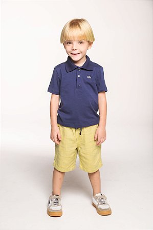 Conjunto camisa polo e bermuda sarjinha