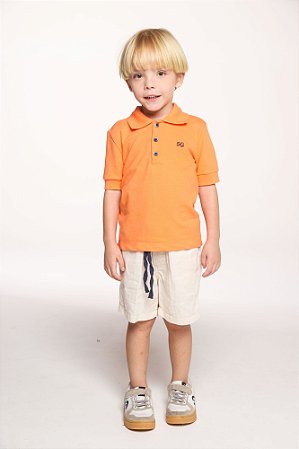 Conjunto bermuda e camiseta polo