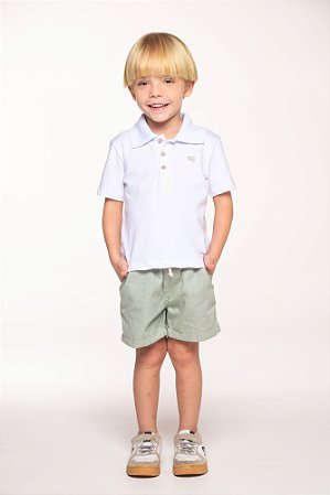 Conjunto bermuda canoas com camiseta polo