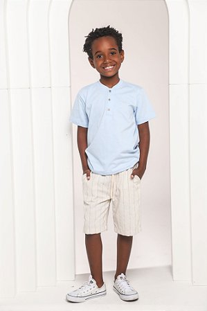 Conjunto camiseta malha e bermuda sg boys