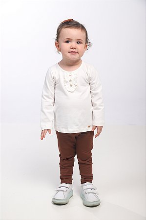 CONJ CALCA LEGGING E BLUSA COTTON