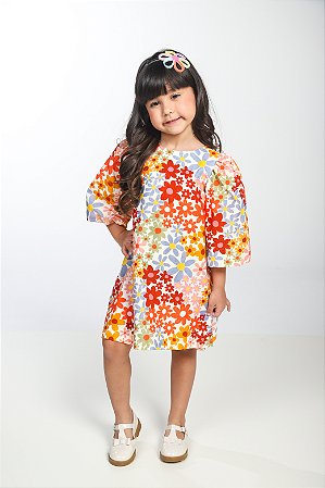 VESTIDO VISCOSE ESTAMPADO FLORES