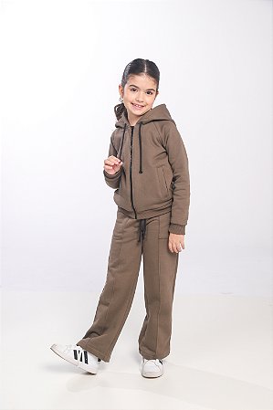 CONJ CALÇA E BLUSA DE MOLETOM BASIC