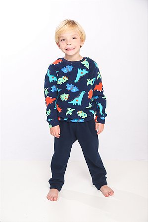 CONJ PIJAMA CALCA E BLUSA DINO