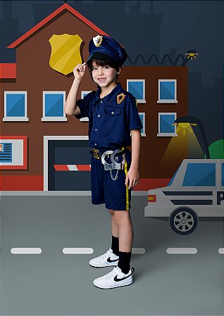 CONJ BERMUDA E CAMISETA POLICIAL