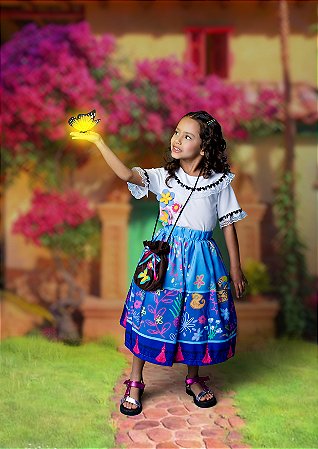 CONJ SAIA E BLUSA MENINA BORBOLETA