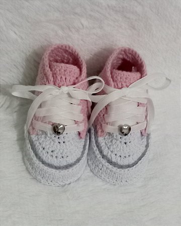 Tenis para bebê em crochê