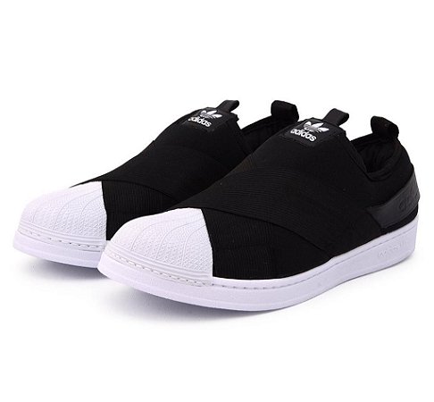 Tênis Slip On Preto com Branco - Miranda Shoes