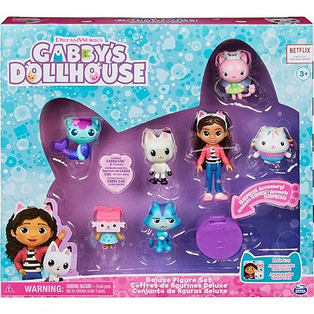 Gabby's Dollhouse, Deluxe Set com 7 personagens colecionáveis - Minha Loja  de Brinquedo