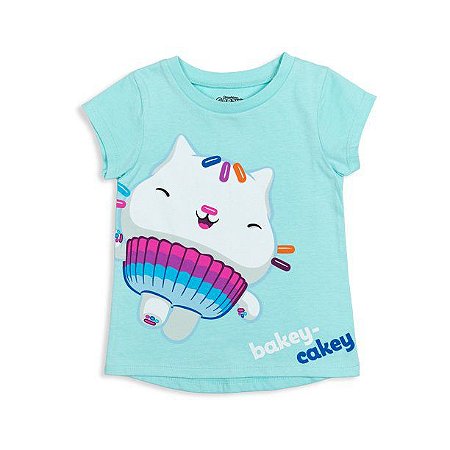 Gabby's Dollhouse Camiseta azul Cakey - TAMANHO 04
