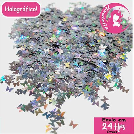 Enchimento para Resina - Borboletas Holográficas