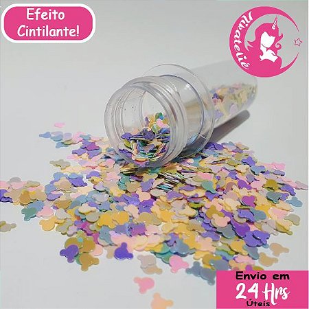 Paetê - Enchimento para Resina - Mickey Brilhante e Cintilante