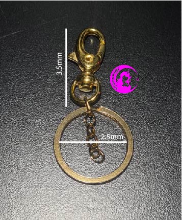 Argolas para chaveiro com fecho lagosta - 10 un.